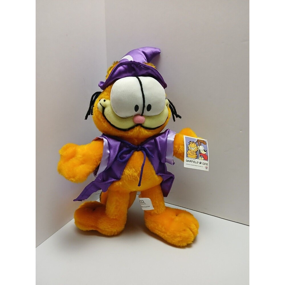 Vtg Nanco Garfield Wizard Plush Purple Robe Hat Halloween PAWS NWT